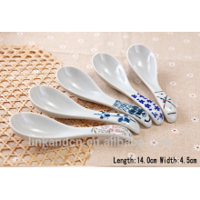 SP1525 Haonai cuchara de cerámica blanca con impresión